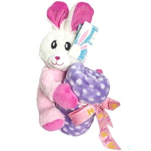 Goffa International Rabbit Stuffed Animal w/Blanket Plush Easter Holiday